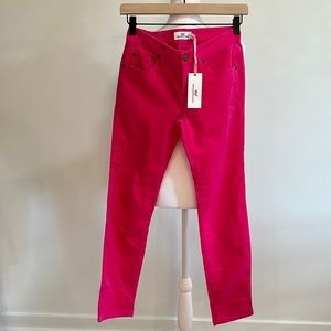 Vineyard Vines bright pink velveteen 5 pocket pant NWT